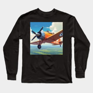 Vintage Victorian plane Long Sleeve T-Shirt